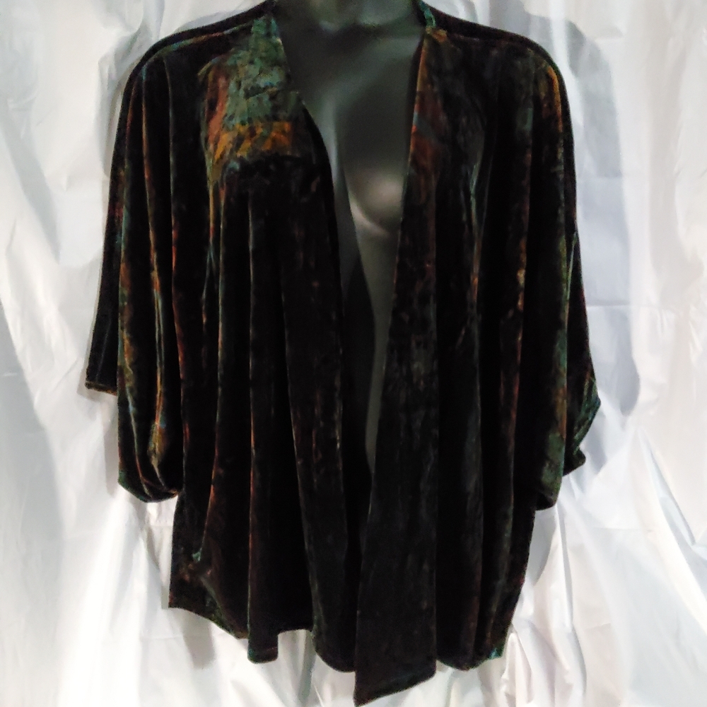 Krazy cat Womens black multi colored Cardigan